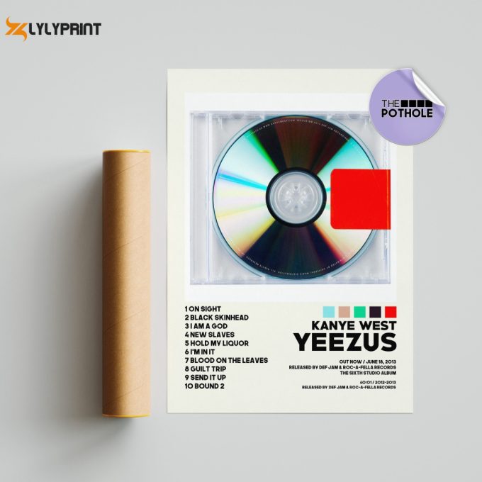 Kanye West Poster / Yeezus Poster / Album Cover Poster Poster Print Wall Art, Custom Poster, Home Decor, 808S And Heartbreak, Yeezus 1