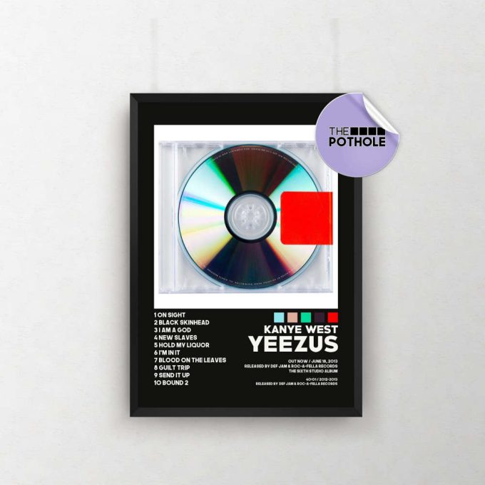 Kanye West Poster / Yeezus Poster / Album Cover Poster Poster Print Wall Art, Custom Poster, Home Decor, 808S And Heartbreak, Yeezus, Blck 2