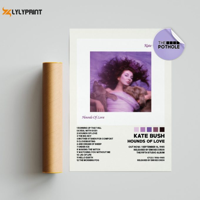 Kate Bush Posters / Hounds Of Love Poster / Kate Bush, Hounds Of Love, Album Cover Poster / Poster Print Wall Art, Custom Poster 1