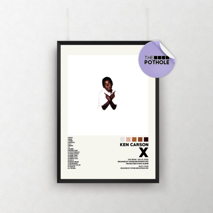 Ken Carson Posters, X Poster, Ken Carson, Album Cover Poster, Poster Print Wall Art, Custom, Tracklist Poster, Project X 2