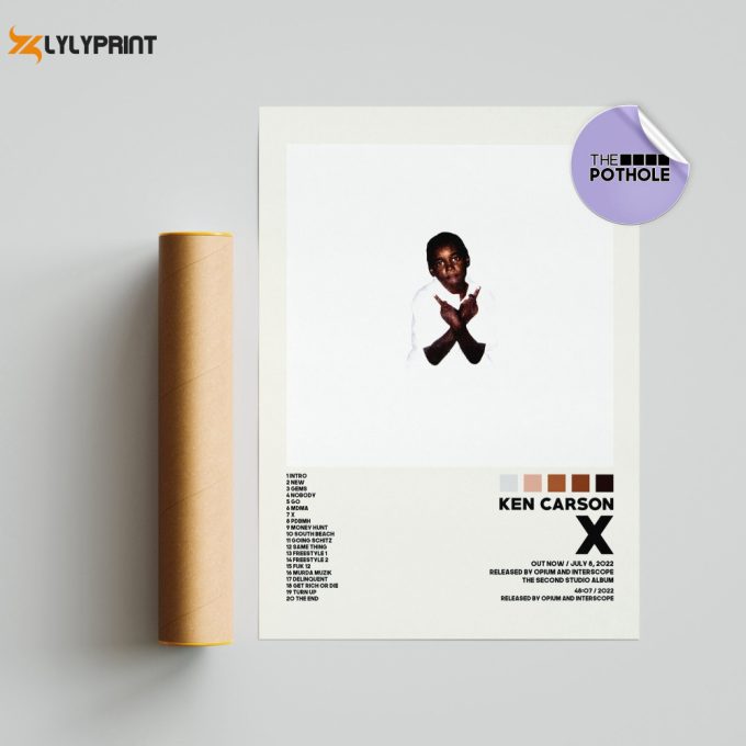 Ken Carson Posters, X Poster, Ken Carson, Album Cover Poster, Poster Print Wall Art, Custom, Tracklist Poster, Project X 1