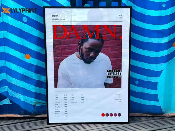 Kendrick Lamar &Amp;Quot;Damn&Amp;Quot; Album Cover Poster, Tracklist Poster #5 1