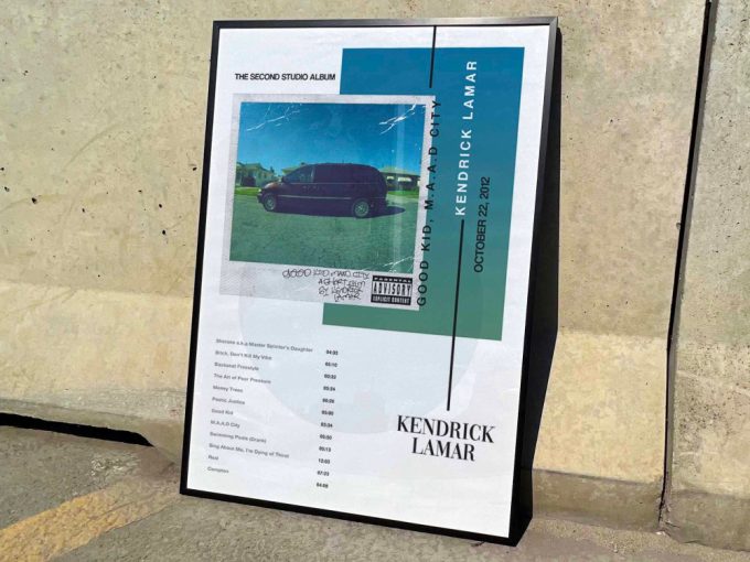 Kendrick Lamar &Quot;Good Kid Maad City&Quot; Album Cover Poster For Home Room Decor, Tracklist Poster #3 3