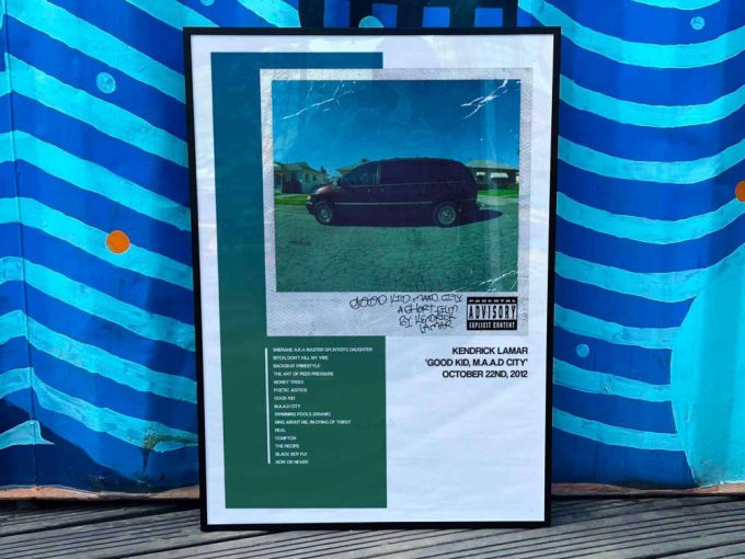 Kendrick Lamar &Quot;Good Kid Maad City&Quot; Custom Album Cover Poster, Custom Music Poster, Custom Music Wall Art, Tracklist Poster #1 Deluxe 3