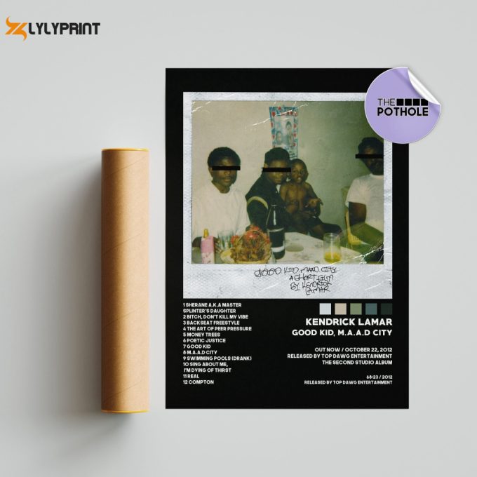 Kendrick Lamar / Kendrick Lamar Posters / Good Kid, M.a.a.d City Poster/ Album Cover Poster / Tracklist Poster Print Wall Art, Custom, Blck 1