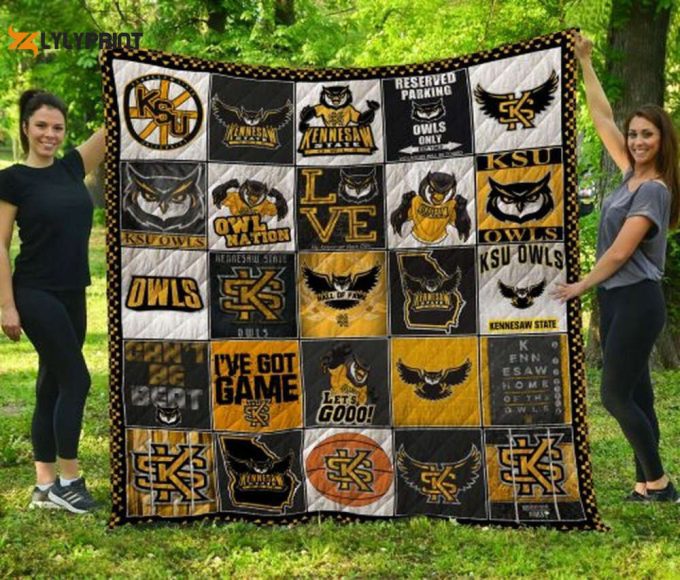 Kennesaw State 1 Quilt Blanket For Fans Home Decor Gift 1