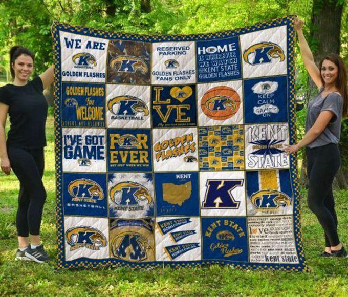Kent State Golden Flashes 1 Quilt Blanket For Fans Home Decor Gift 2