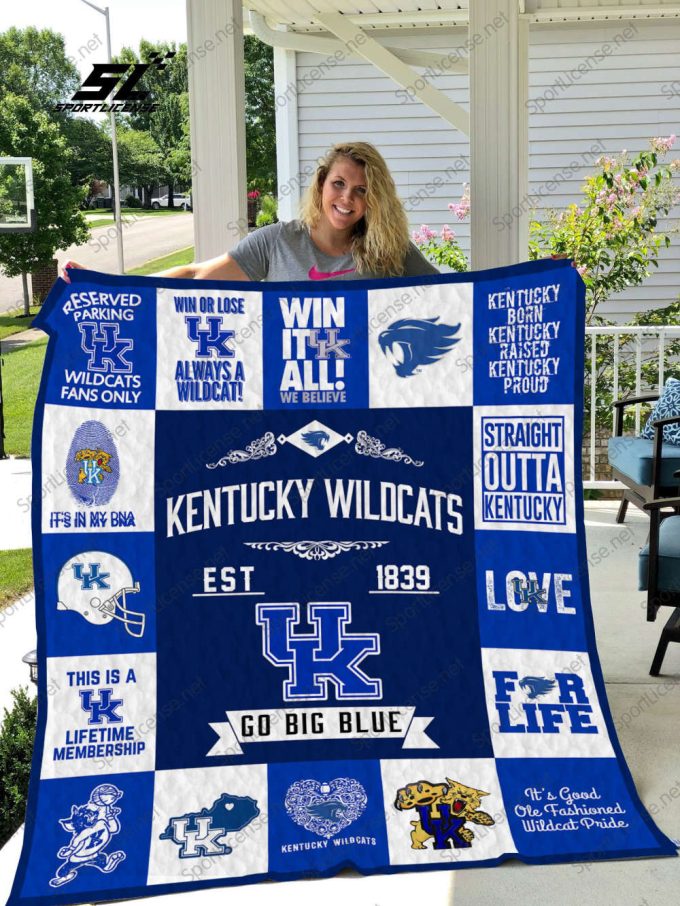 Kentucky Wildcats Quilt Blanket For Fans Home Decor Gift 2