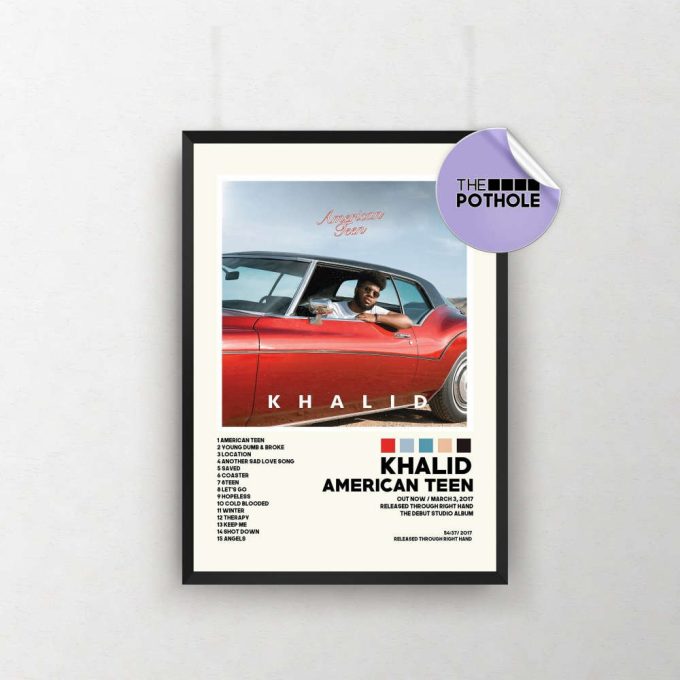 Khalid Poster / American Teen / Album Cover Poster Poster Print Wall Art, Custom Poster, Home Decor 2