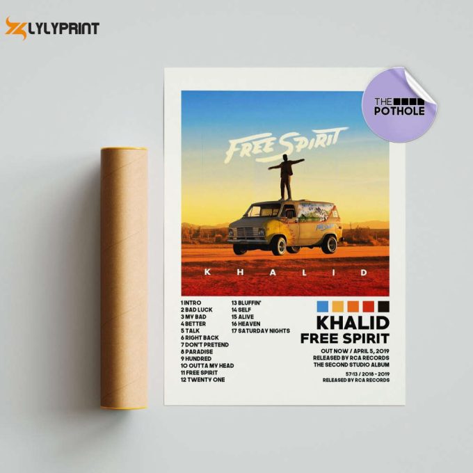 Khalid Poster / Free Spirit Poster / American Teen, Album Cover Poster Poster Print Wall Art, Custom Poster, Home Decor, Khalid, Free Spirit 1