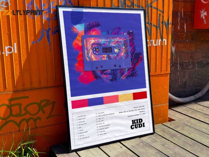 Kid Cudi &Amp;Quot;Man On The Moon Iii&Amp;Quot; Album Cover Poster #Cassette 1