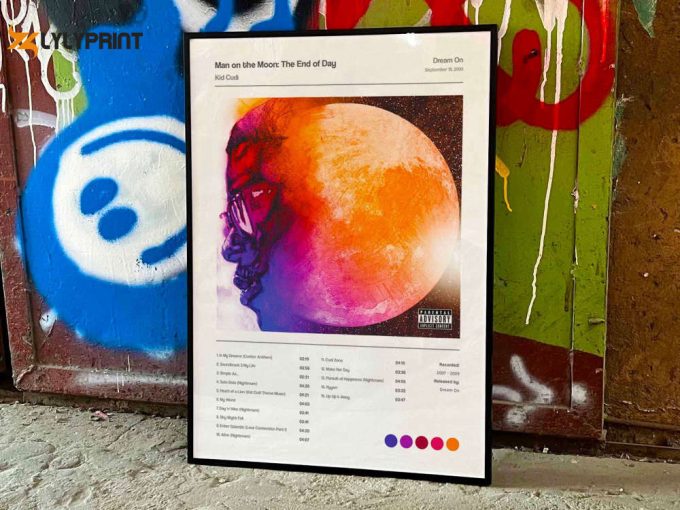 Kid Cudi &Amp;Quot;Man On The Moon The End Of Day&Amp;Quot; Album Cover Poster For Home Room Decor #5 1