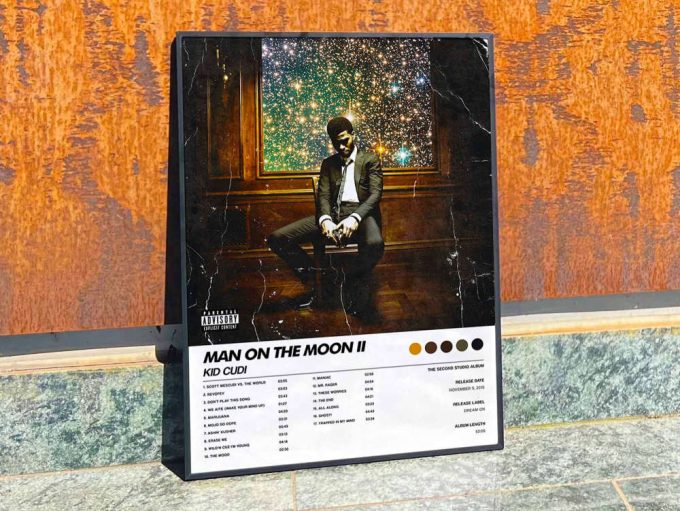 Kid Cudi &Quot;Man On The Moon The Legend Of Mr Rager&Quot; Album Cover Poster For Home Room Decor #6 3