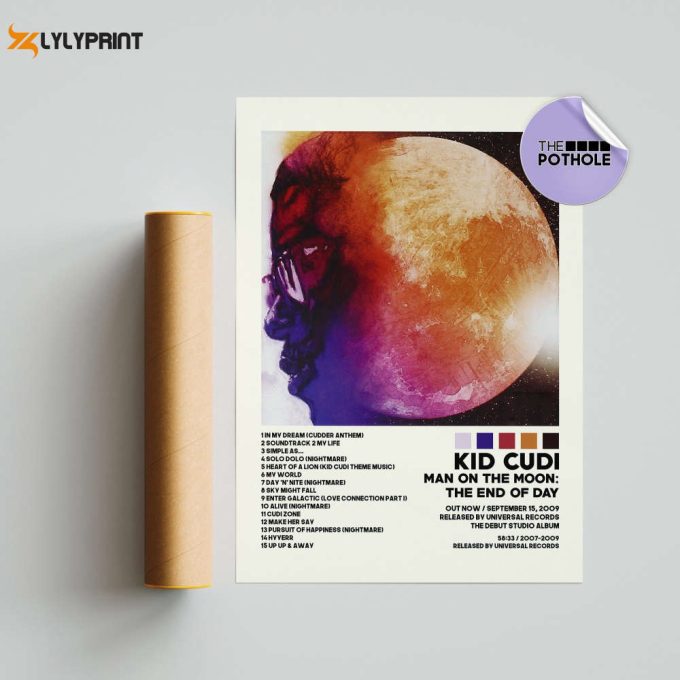 Kid Cudi Poster / Man On The Moon Poster / Album Cover Poster Poster Print Wall Art, Custom Poster, Home Decor 1