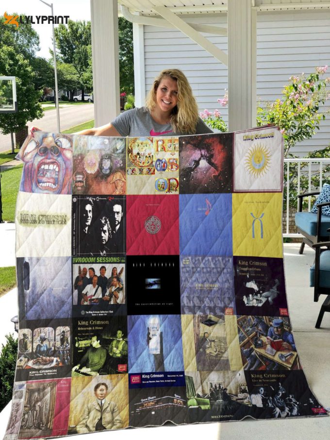 King Crimson Quilt Blanket For Fans Home Decor Gift W 1