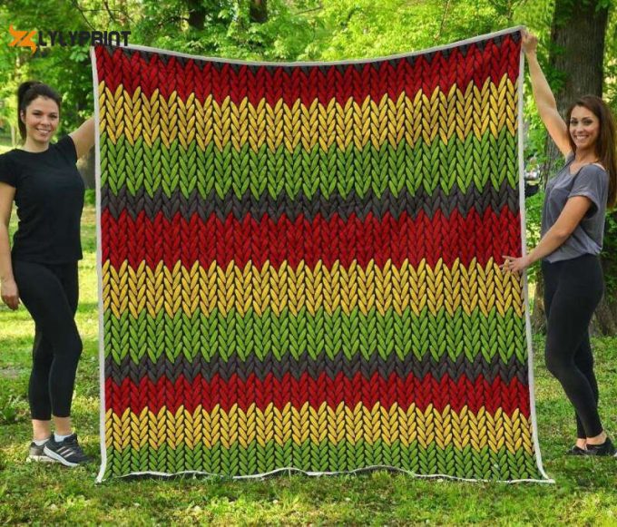 Knitted Style Reggae 3D Customized Quilt 1