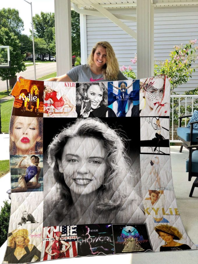 Kylie Minogue 2 Quilt Blanket For Fans Home Decor Gift For Fans Home Decor Gift 1 2