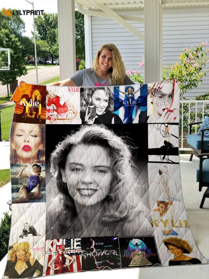 Kylie Minogue 2 Quilt Blanket For Fans Home Decor Gift For Fans Home Decor Gift 1 1