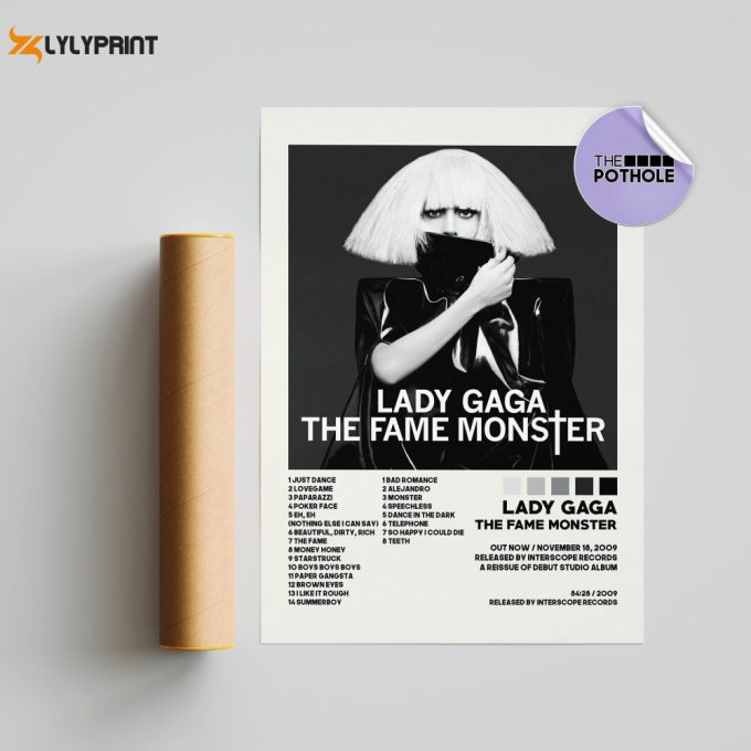 Lady Gaga Posters / Fame Monster Poster, Album Cover Poster, Print Wall Art, Custom Poster, Home Decor, Lady Gaga, Chromatica, Joanne 1
