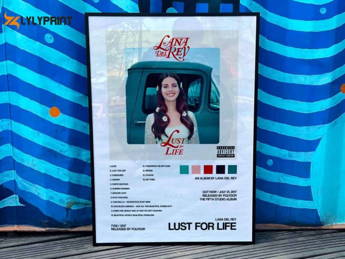 Lana Del Rey &Amp;Quot;Lust For Life&Amp;Quot; Album Cover Poster #2 1