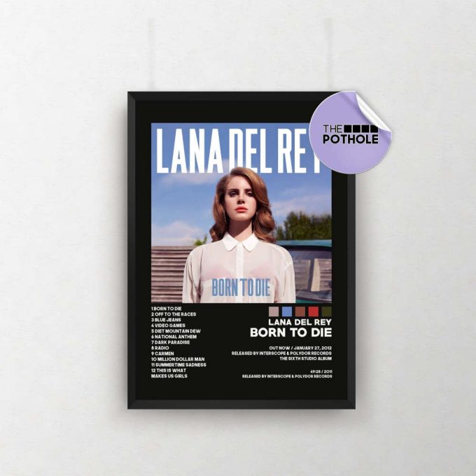Lana Del Rey Posters / Born To Die Poster / Album Cover Poster, Poster Print Wall Art, Custom Poster, Home Decor, Lana Del Rey, Born, Blck 2