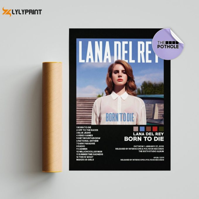 Lana Del Rey Posters / Born To Die Poster / Album Cover Poster, Poster Print Wall Art, Custom Poster, Home Decor, Lana Del Rey, Born, Blck 1
