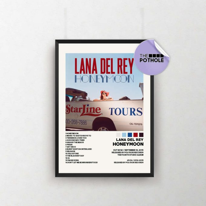 Lana Del Rey Posters / Honeymoon Poster / Album Cover Poster, Poster Print Wall Art, Custom Poster, Home Decor, Lana Del Rey 2