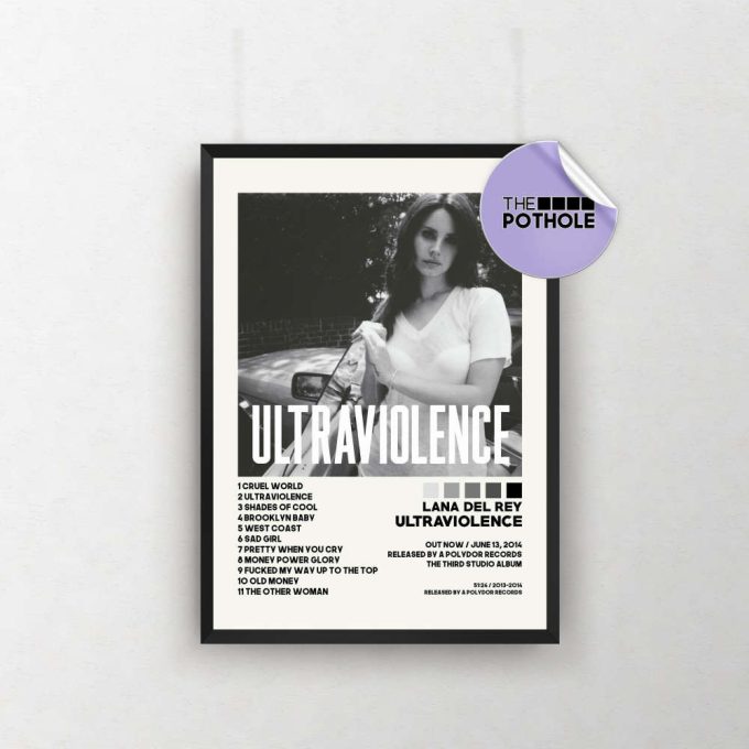 Lana Del Rey Posters / Ultraviolence Poster / Album Cover Poster, Poster Print Wall Art, Custom Poster, Home Decor, Lana Del Rey 2