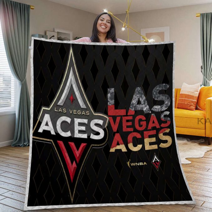 Las Vegas Aces Quilt Blanket For Fans Home Decor Gift 3