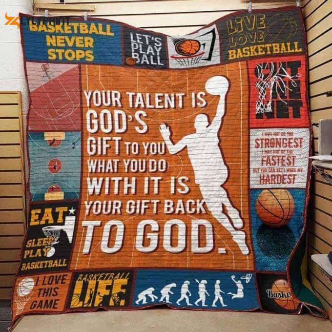Let Play Basketball 3D Customized Quilt 1