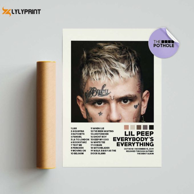 Lil Peep Poster / Everybody'S Everything / Album Cover Poster / Poster Print Wall Art, Custom Poster, Home Decor 1