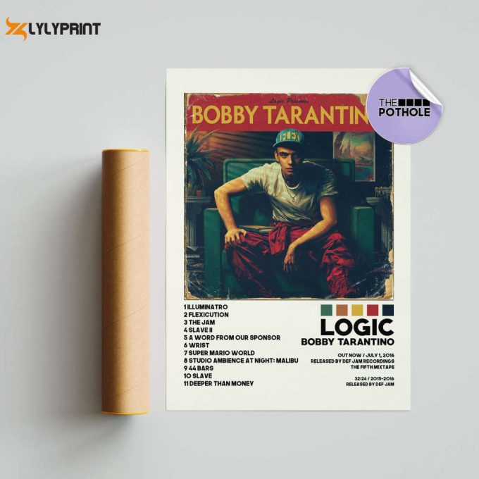 Logic Posters / Boby Tarantino Poster, Tracklist Poster, Album Cover Poster, Print Wall Art, Custom Poster, Boby Tarantino, Logic 1