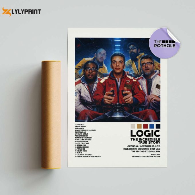 Logic Posters / The Incredible True Story Poster, Tracklist Poster, Album Cover Poster, Print Wall Art, Custom Poster, College Park, Logic 1