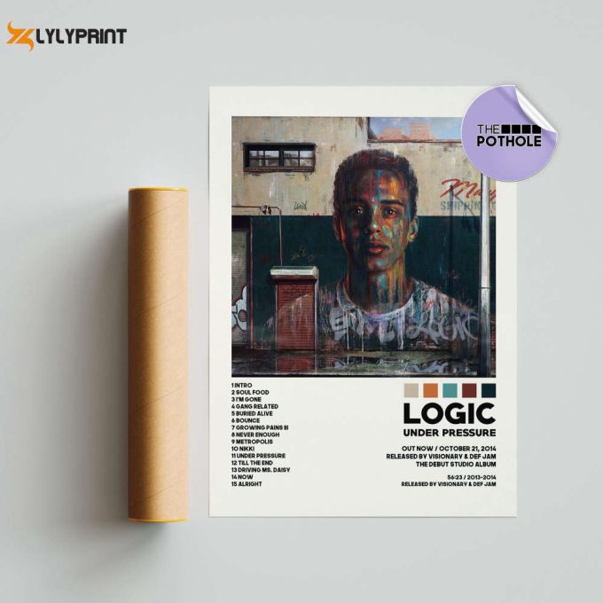 Logic Posters / Under Pressure Poster, Tracklist Poster, Album Cover Poster, Print Wall Art, Custom Poster, College Park, Logic 1