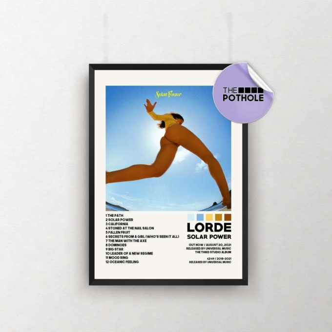 Lorde Posters / Solar Power Poster / Lorde Solar Power / Album Cover Poster / Poster Print Wall Art / Melodrama Poster / Home Decor 2