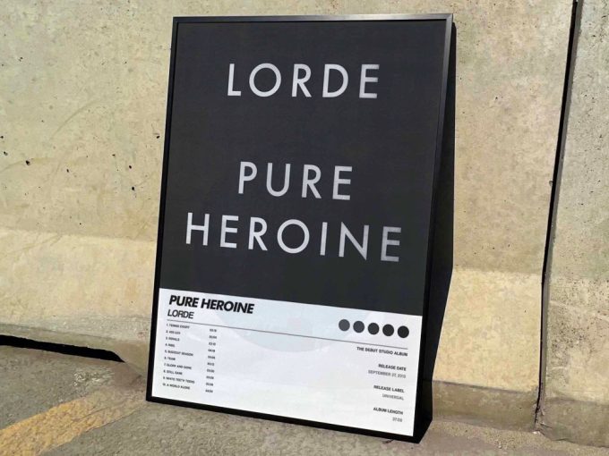 Lorde &Quot;Pure Heroine&Quot; Album Cover Poster #6 2