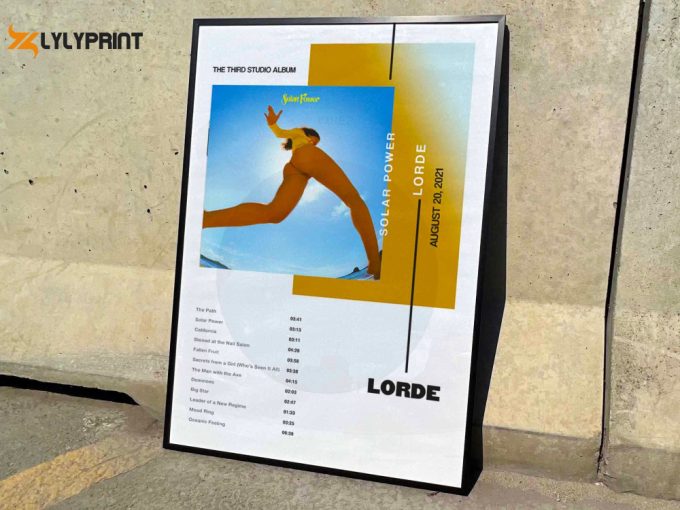 Lorde &Amp;Quot;Solar Power&Amp;Quot; Album Cover Poster #3 1
