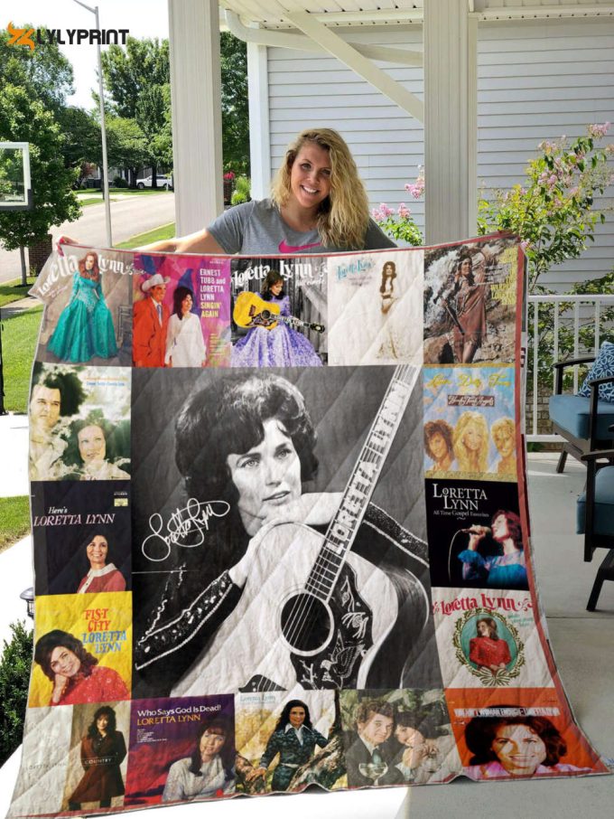 Loretta Lynn Quilt Blanket For Fans Home Decor Gift 1