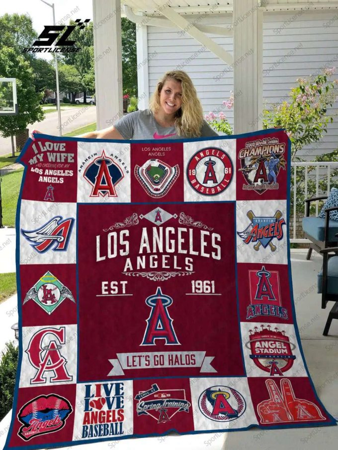 Los Angeles Angels 1 Quilt Blanket For Fans Home Decor Gift 2