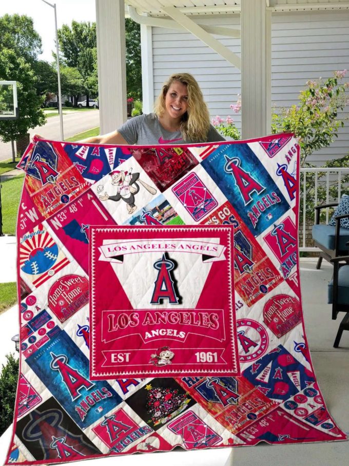 Los Angeles Angels Quilt Blanket For Fans Home Decor Gift 2