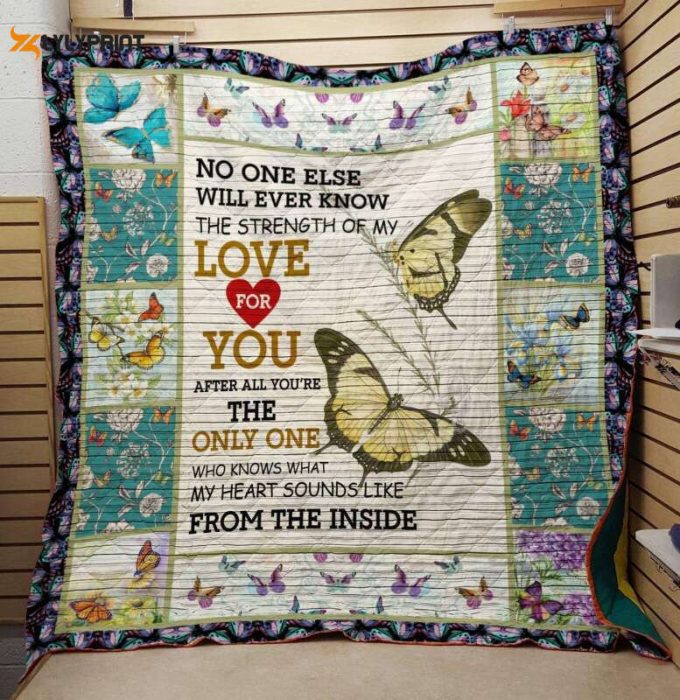 Love For You Butterfly 3D Customized Quilt Blanket For Fans Home Decor Gift 1