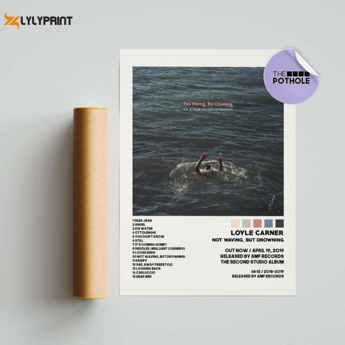 Loyle Carner Posters, Not Waving, But Drowning Poster, Album Cover Poster, Poster Print Wall Art, Custom, Loyle Carner, Tracklist Poster 1