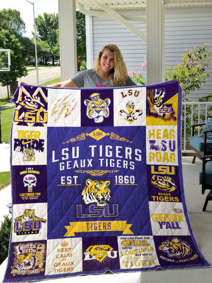 Lsu Tigers 4 Quilt Blanket For Fans Home Decor Gift 2