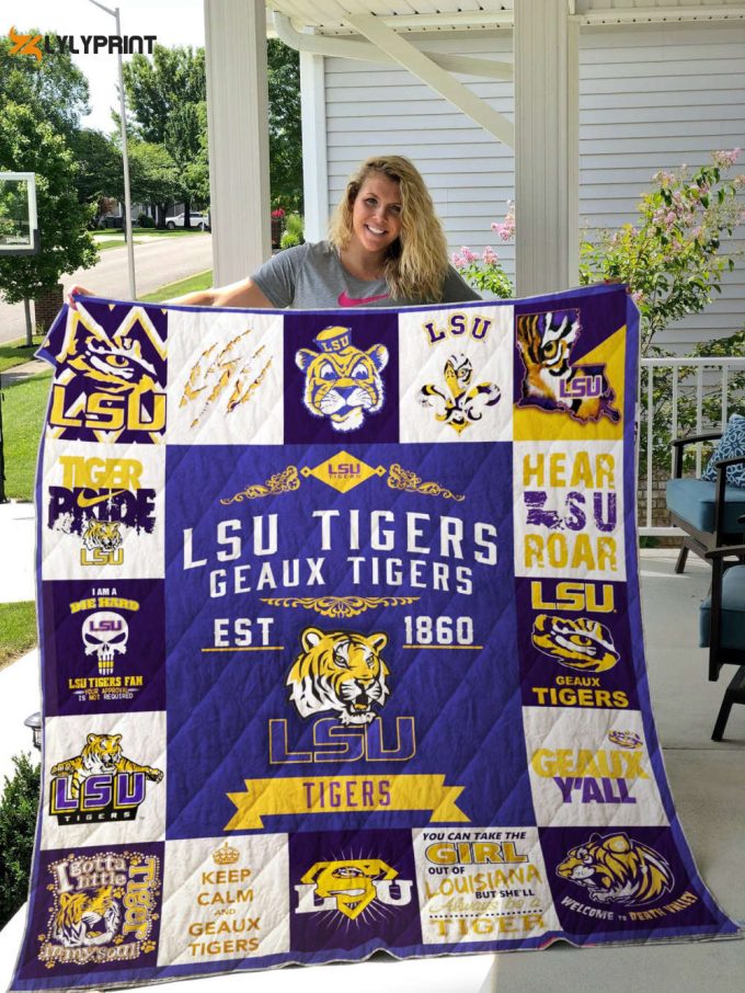 Lsu Tigers 4 Quilt Blanket For Fans Home Decor Gift 1