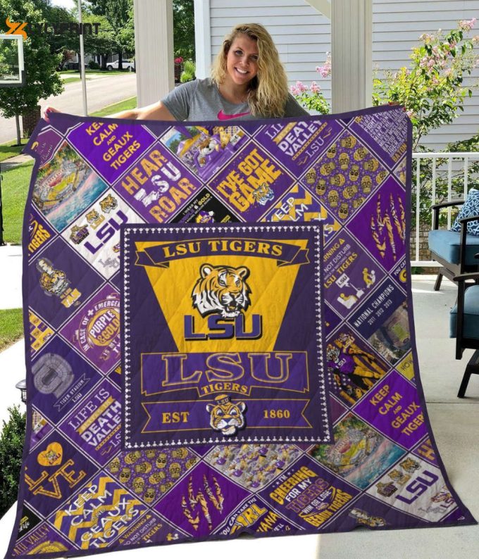 Lsu Tigers 6 Quilt Blanket For Fans Home Decor Gift 1
