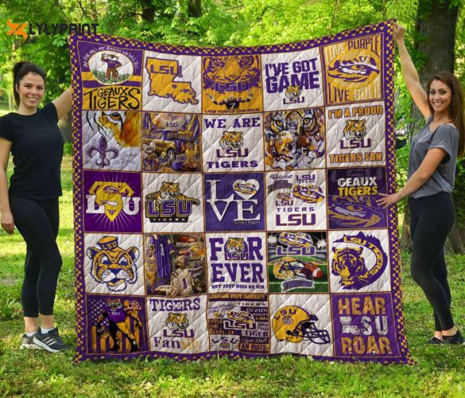 Lsu Tigers Quilt Blanket For Fans Home Decor Gift 1