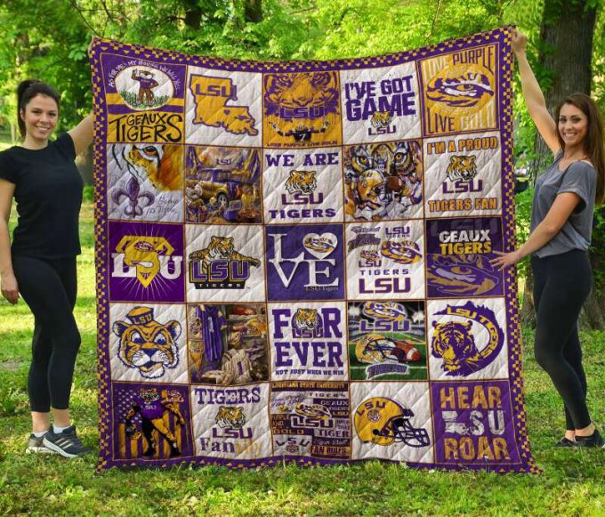 Lsu Tigers Quilt Blanket For Fans Home Decor Gift 3