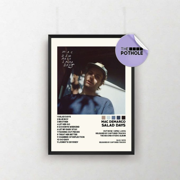 Mac Demarco Posters / Salad Days Poster / Album Cover Poster / Poster Print Wall Art / Music Band Poster / Home Decor 2