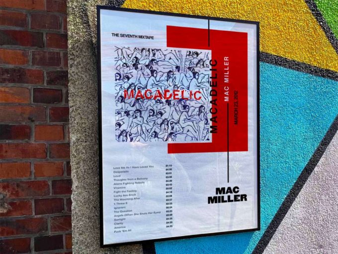 Mac Miller &Quot;Macadelic&Quot; Album Cover Poster For Home Room Decor #3 3