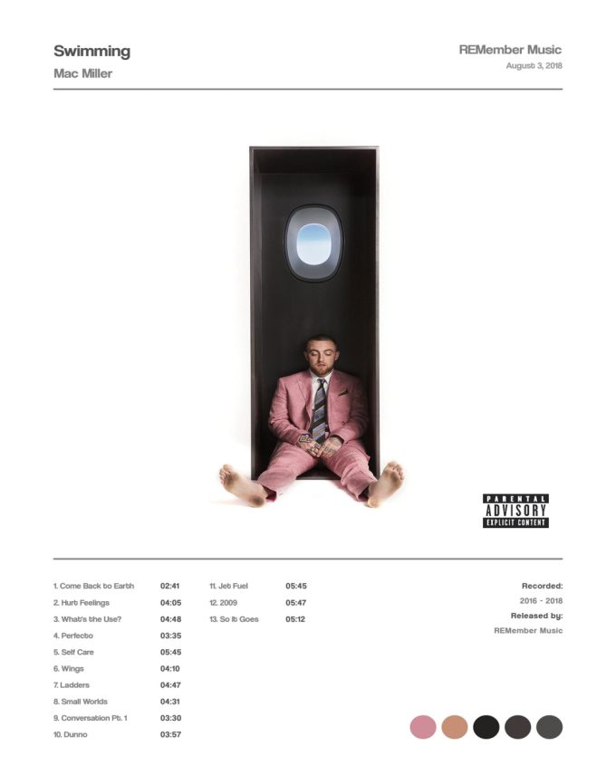 Mac Miller &Quot;Swimming&Quot; Album Cover Poster #5 3